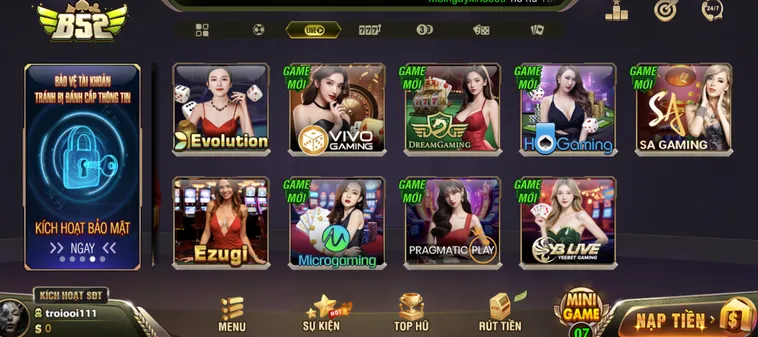 Trải Nghiệm Casino Online B52 Club Đẳng Cấp Thượng Lưu Với Tỷ Lệ Thưởng Lớn
