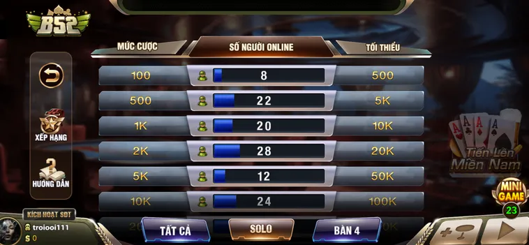 Chinh Phục Tiến Lên Miền Nam Nhà Cái B52 Club Nhận Thưởng Cực Lớn Mỗi Ngày